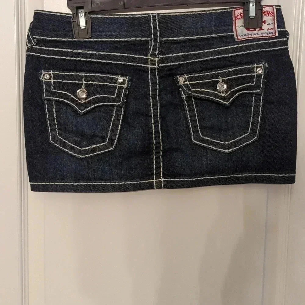 C'est toi Demin mini skirt - Picture 2 of 10